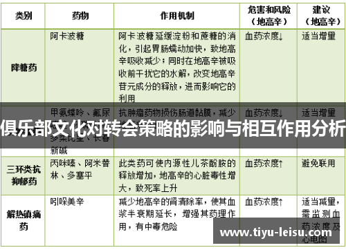 俱乐部文化对转会策略的影响与相互作用分析